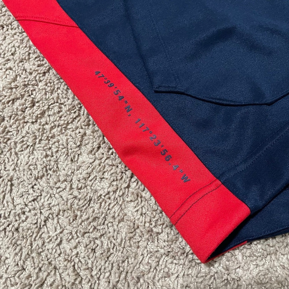 Gonzaga University Bulldogs Hoodie Mens Small Navy Blue Red Nike Basketball - Picture 5 of 12